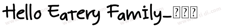 Hello Eatery Family字体转换